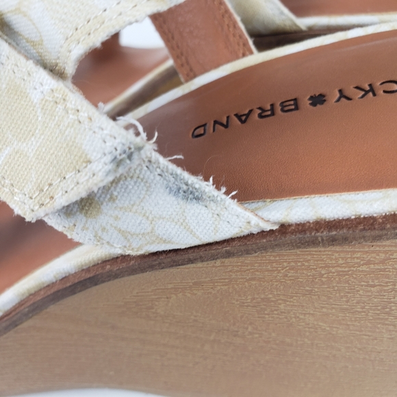 Lucky Brand Demmia Platform Wedge Sandal In Buttered Yellow Size 11 - Picture 5 of 10